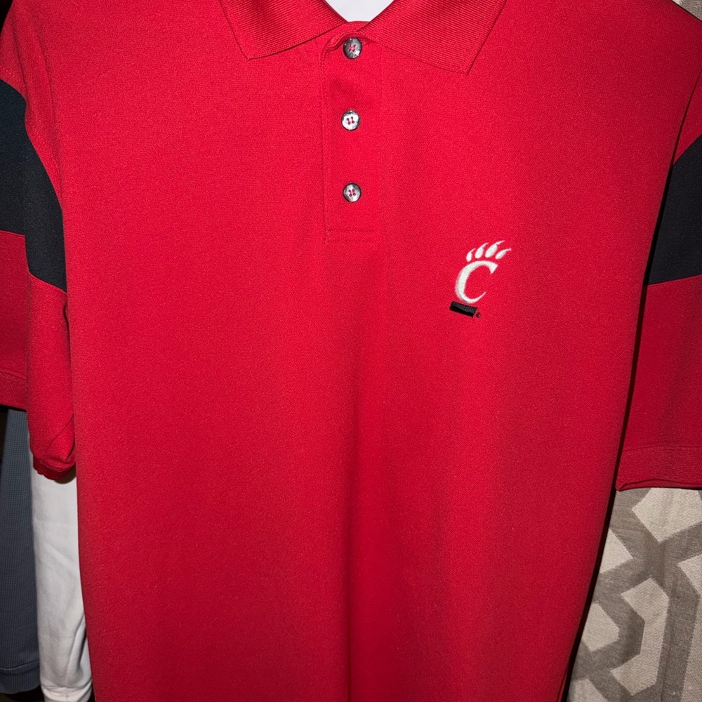 Red Polo Shirt Cincinnati Bears Collared